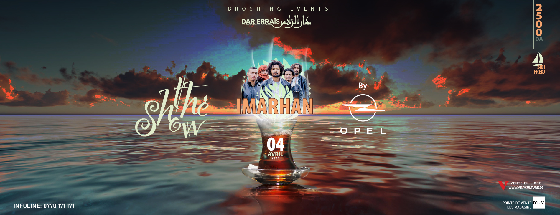 Imarhan en concert le 04 avril 2024 à Alger pour le Thé Show