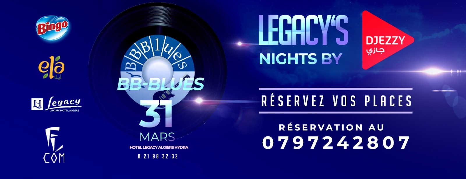 Legacy’s Nights by Djezzy : BB Blues en concert le 31 mars à Alger
