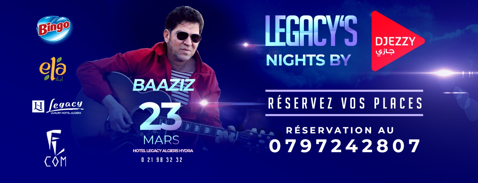 Legacy’s Nights By Djezzy : Baaziz en concert le 23 mars