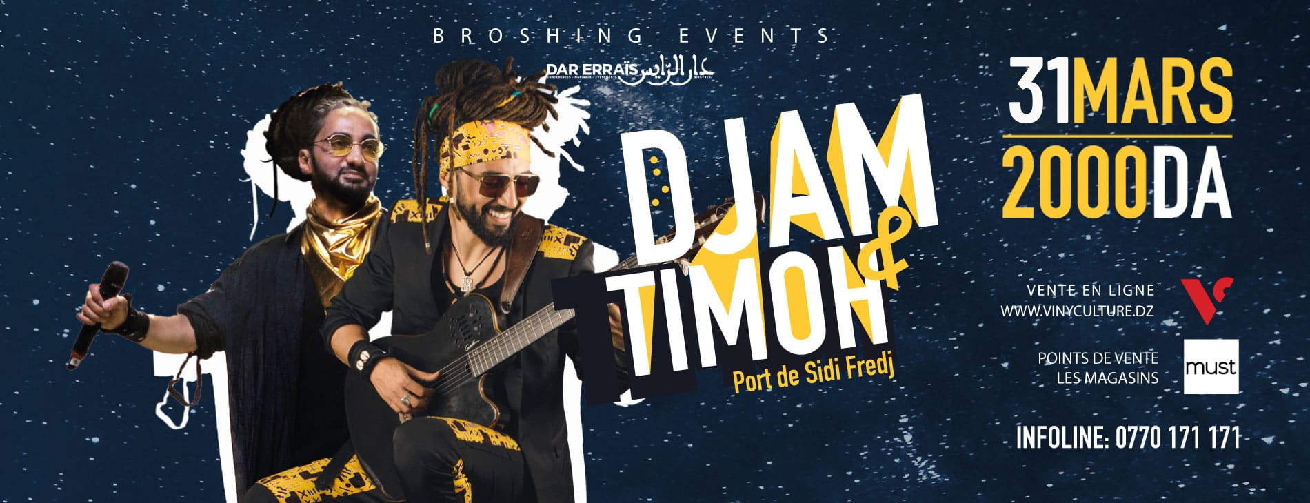 Djam & TiMoh en concert le 31 mars à Alger pour le Thé Show