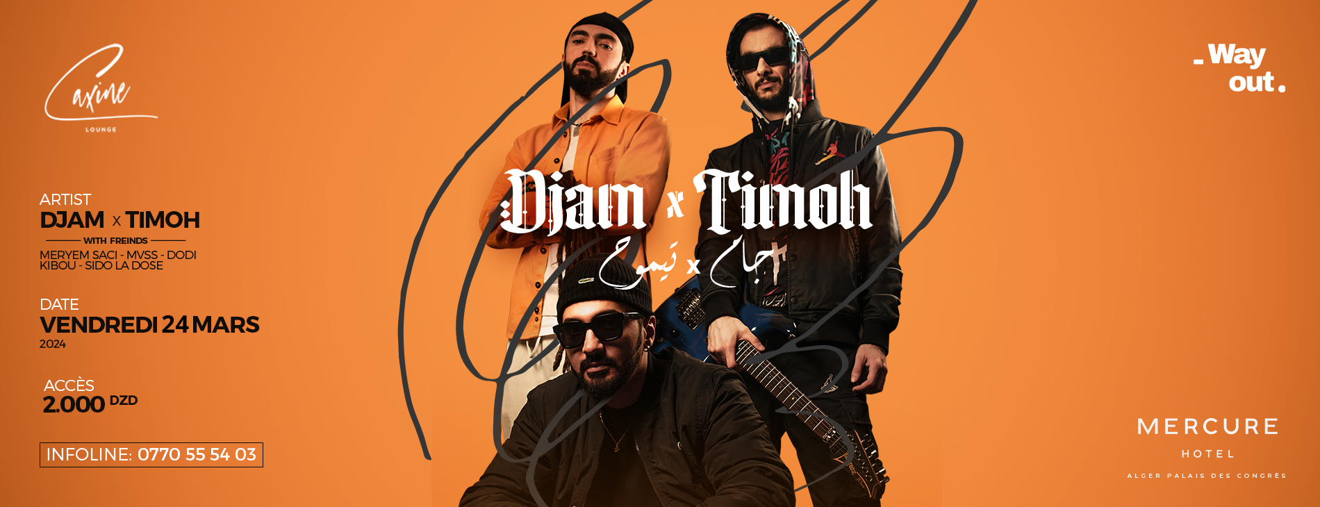 Caxine Rooftop : Djam & TiMoh en concert le 24 mars à Alger