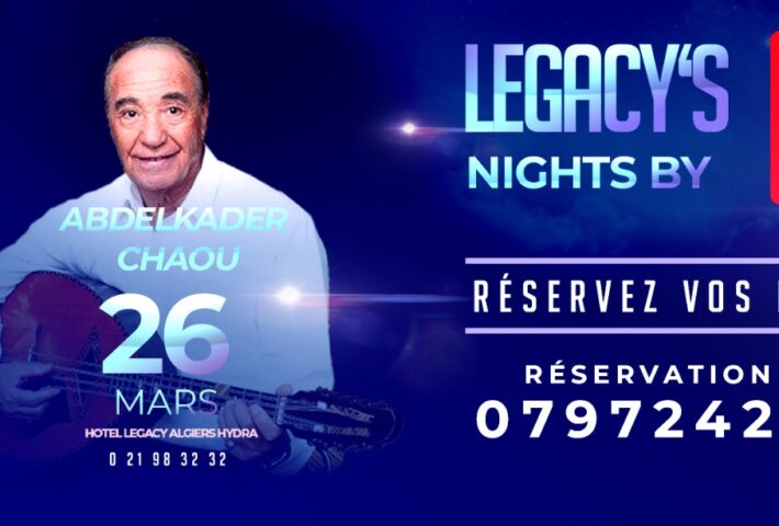 Abdelkader Chaou en concert le 26 mars au Legacy Hotel à Alger