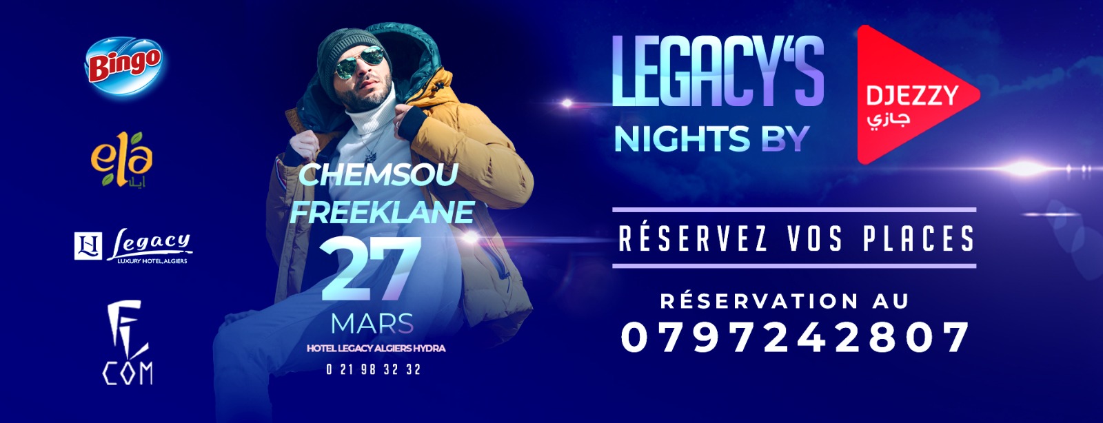 Chemsou Freeklane en concert le 27 mars à Alger