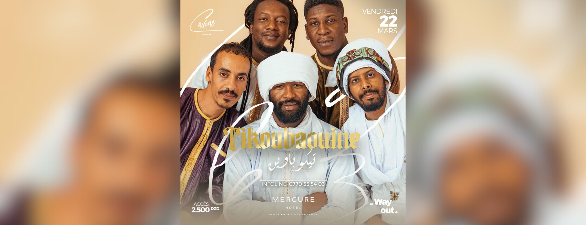 Caxine Rooftop : Tikoubaouine en concert le 22 mars à Alger