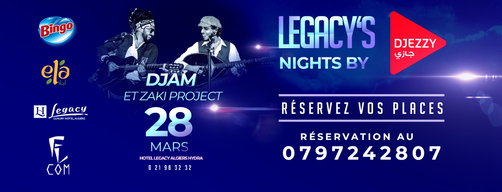 Legacy’s Nights by Djezzy : DJAM en concert le 28 mars à Alger