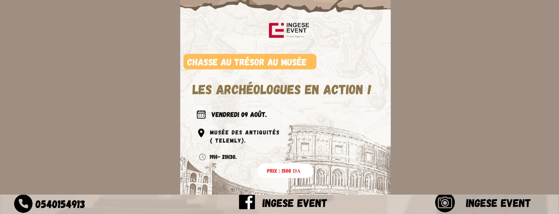 Chasse au trésor au Musée des Antiquités d’Alger le 09 août