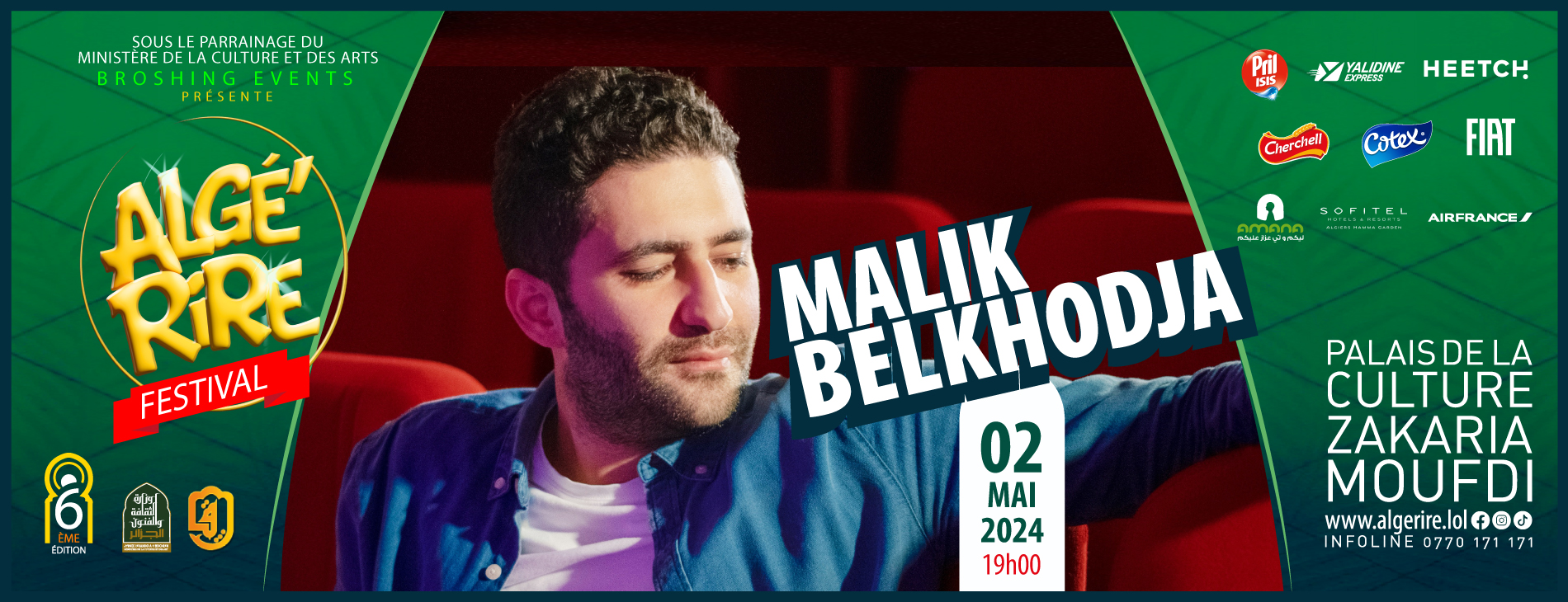 Algé’Rire : Malik Belkhodja en spectacle le 02 mai à Alger