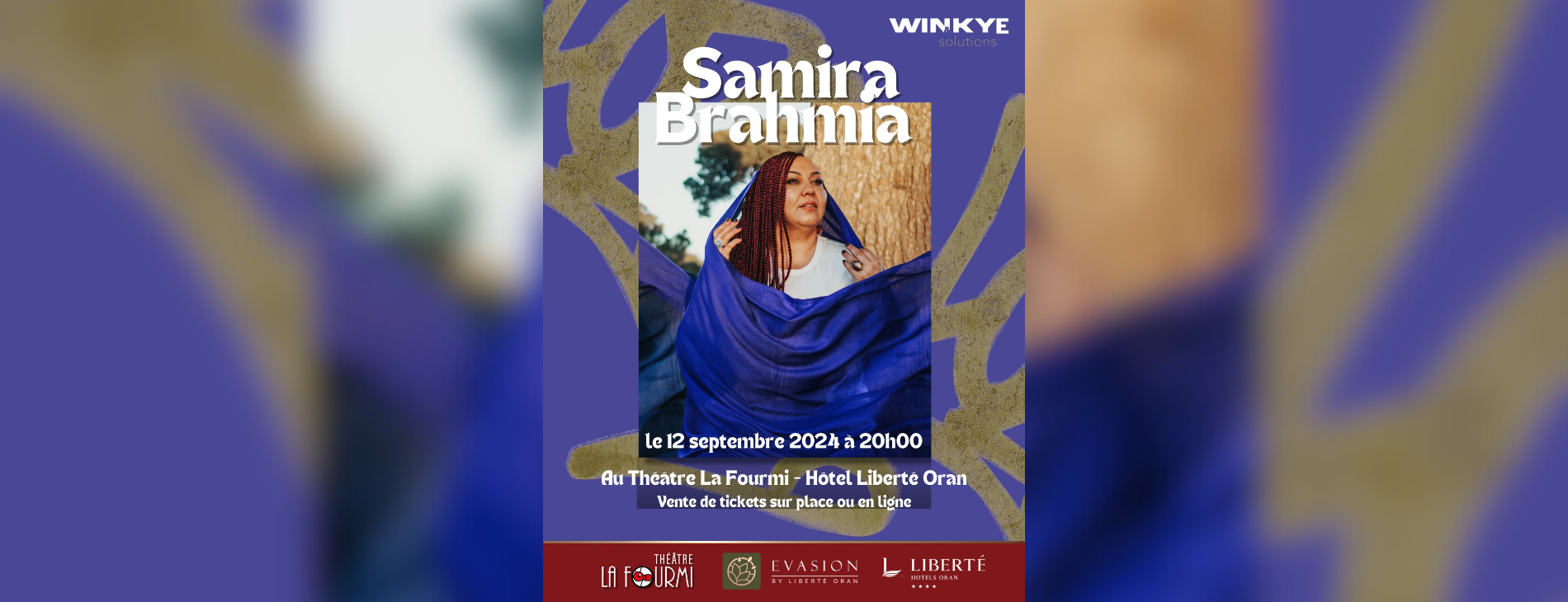 Samira Brahmia en concert à Oran le 12 septembre