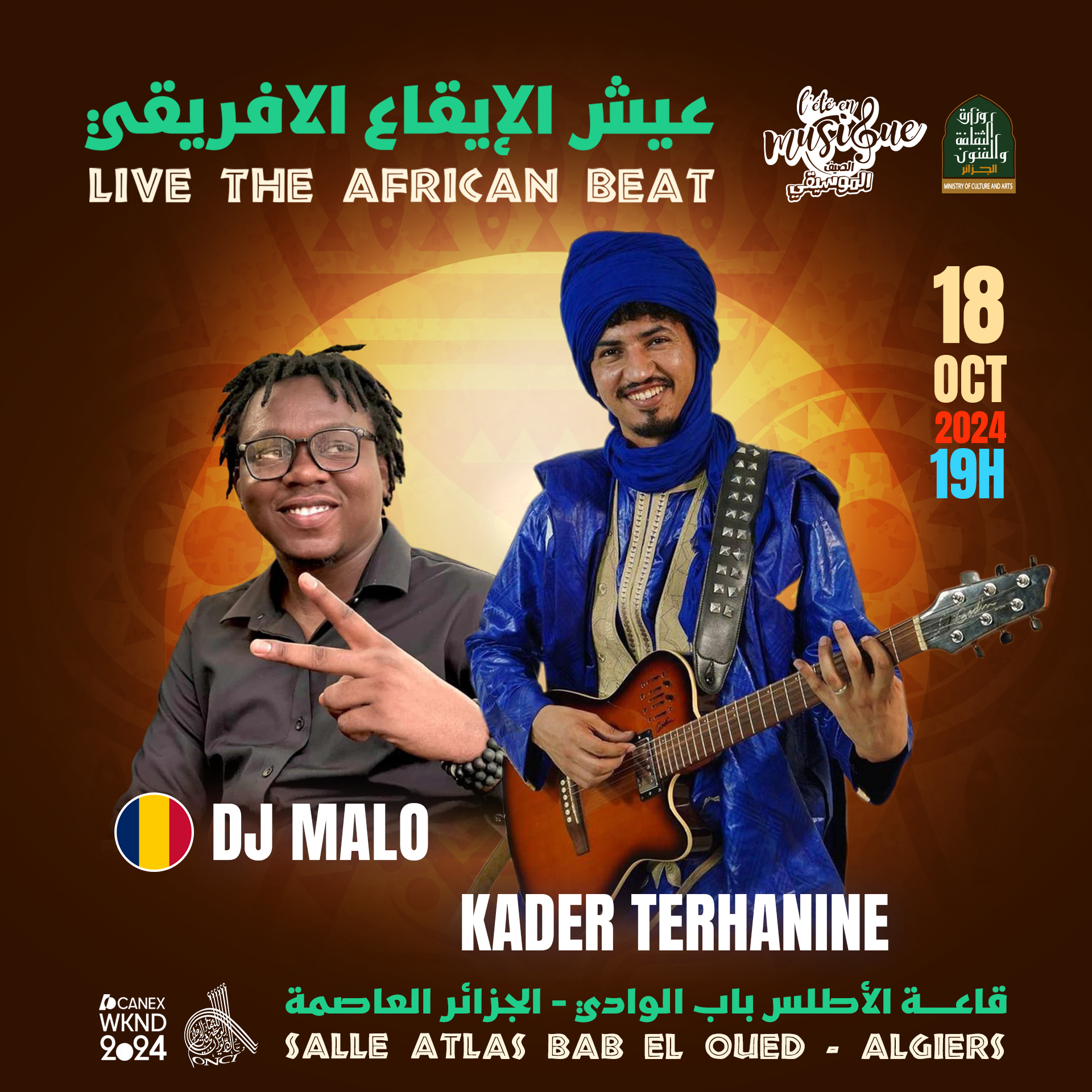 Festival “L’Eté en Musique” : DJ Malo et Kader Terhanine le 18 octobre à Alger