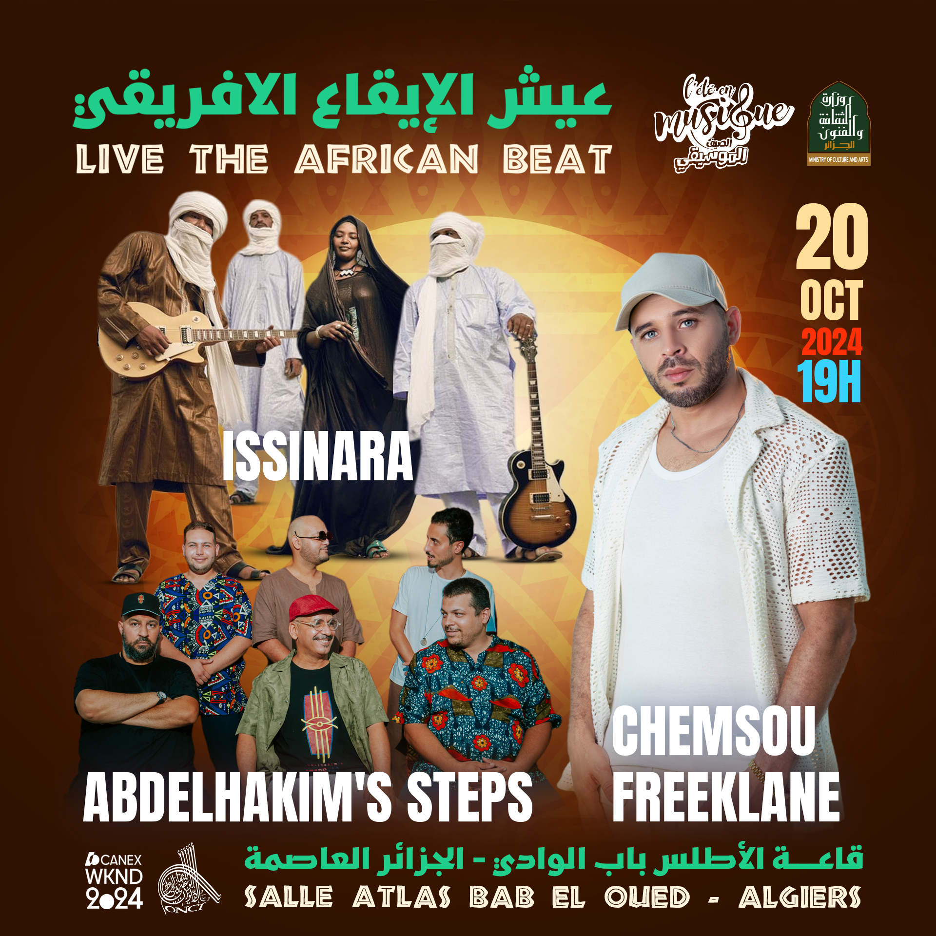 Issinara, Chemsou Freeklane et Abdelhakim’s Steps le 20 octobre à Alger
