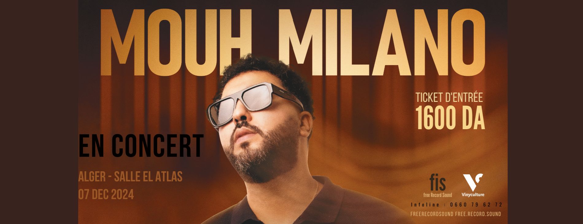 Mouh Milano en concert le 07 décembre à Alger