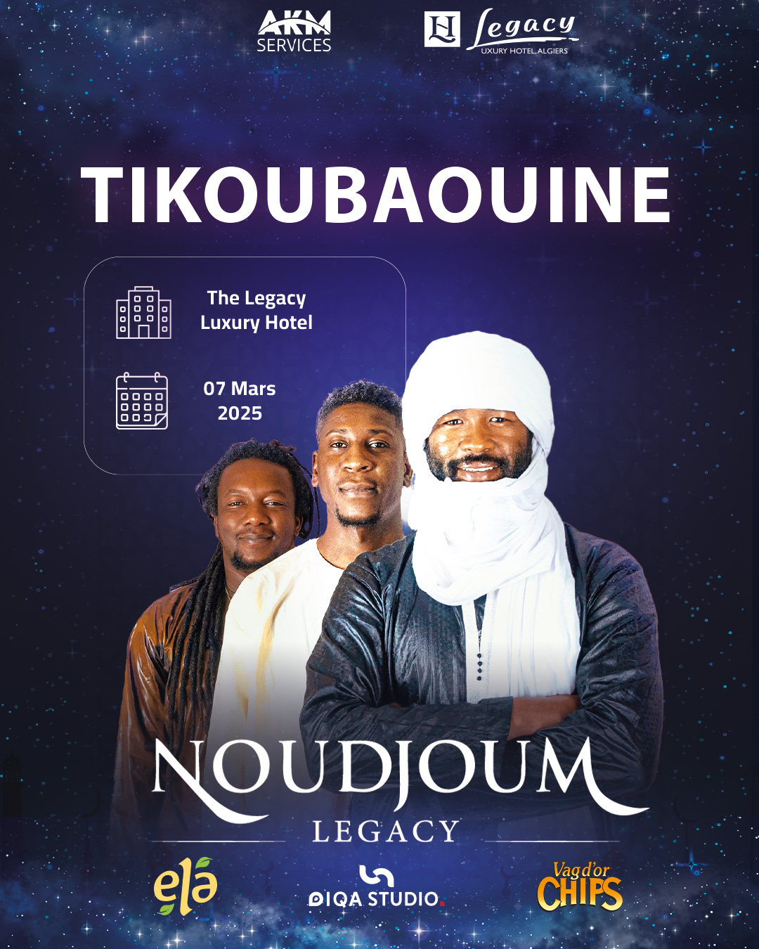 Noudjoum Legacy : Tikoubaouine en concert le 07 mars 2025 à Alger