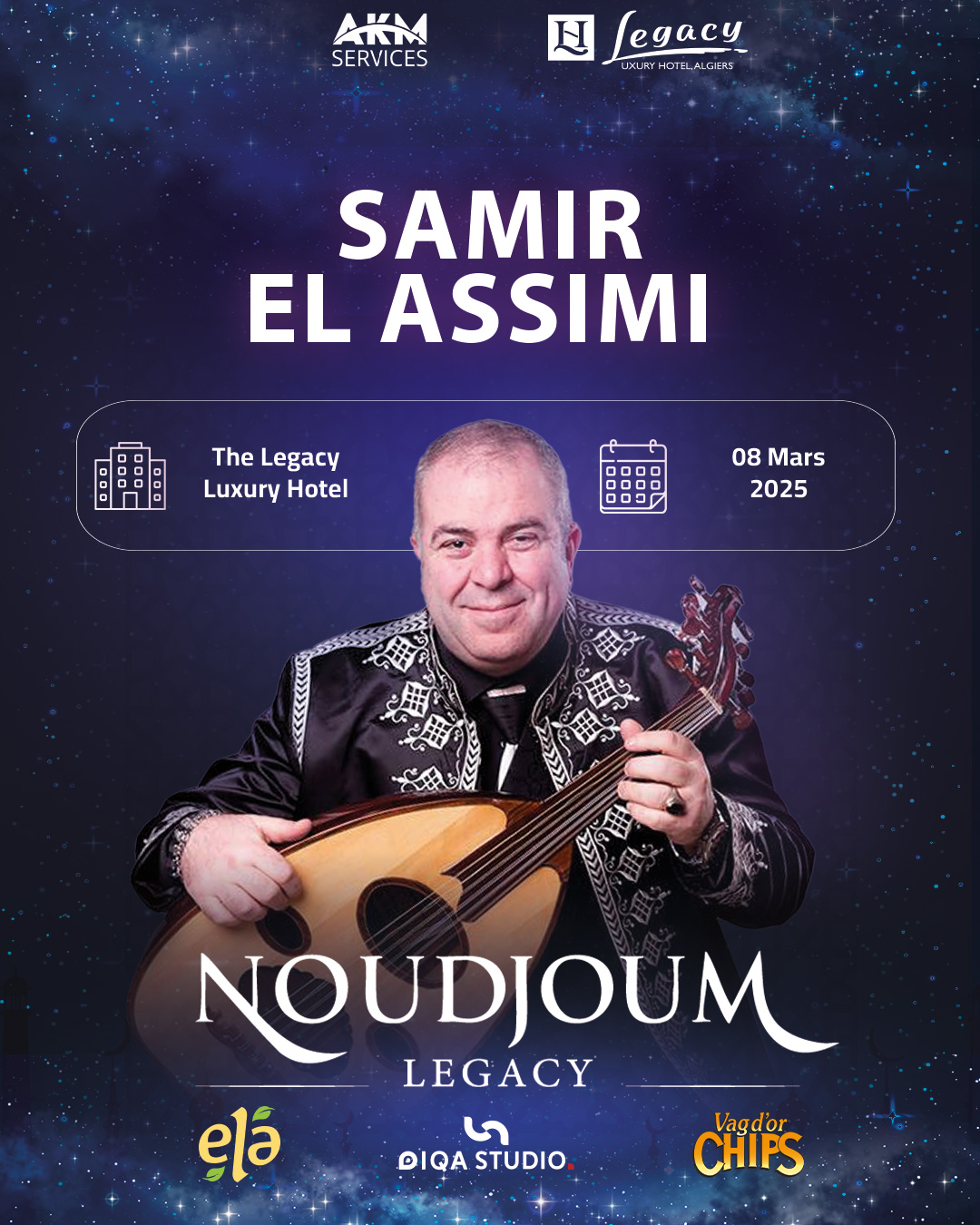 Noudjoum Legacy : Samir El Assimi en concert le 08 mars 2025 à Alger