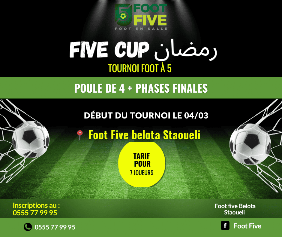 Ramadan Five Cup : Le Tournoi de Five du Mois Sacré