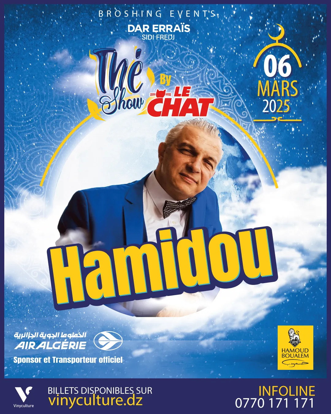 Thé Show 3 : Hamidou en concert le 09 mars 2025 à Alger