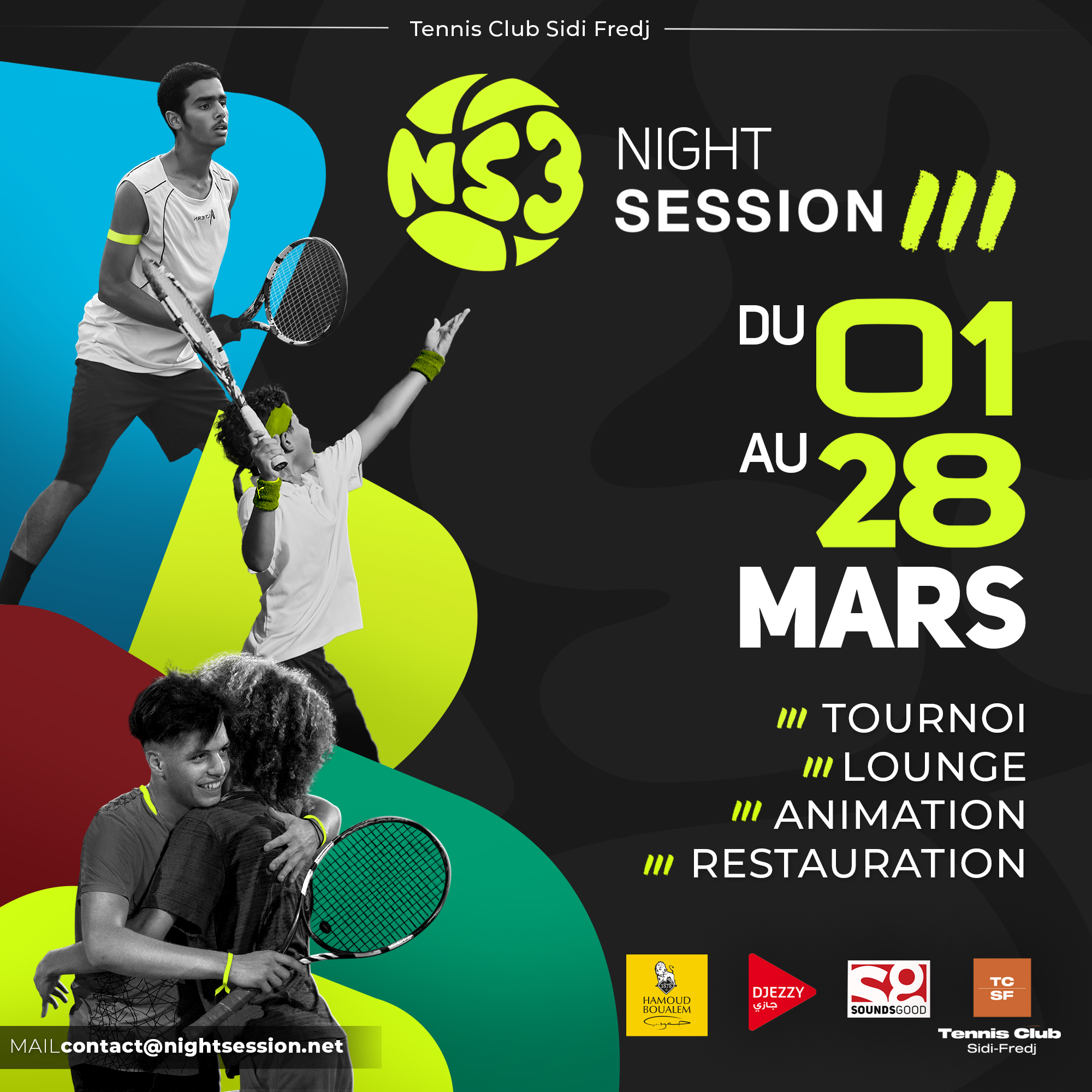 Night Session : tournoi de tennis ce Ramadan à Sidi Fredj