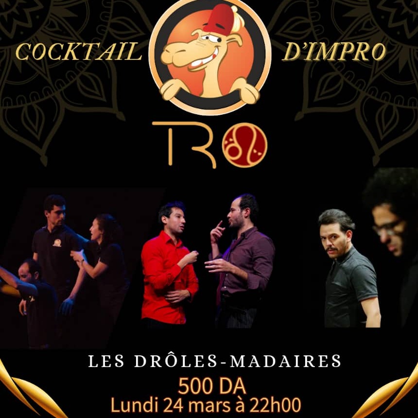 Cocktail d’Impro : Les Drôles-madaires en spectacle le 24 mars à Oran