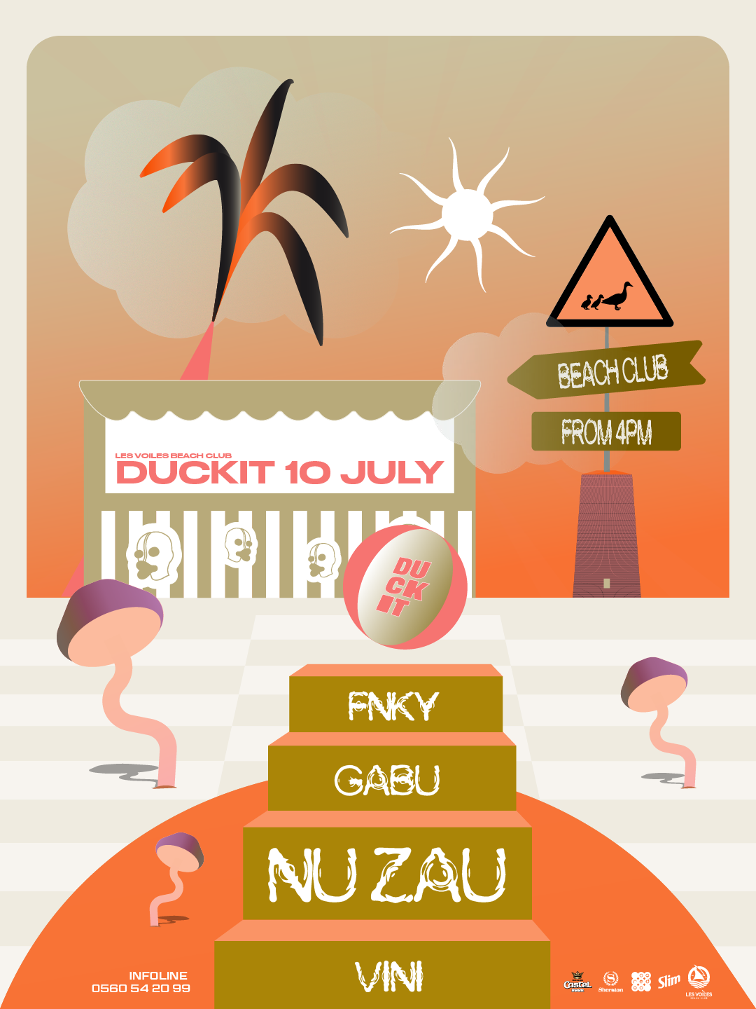Duck It aux Voiles Beach Club le 10 juillet
