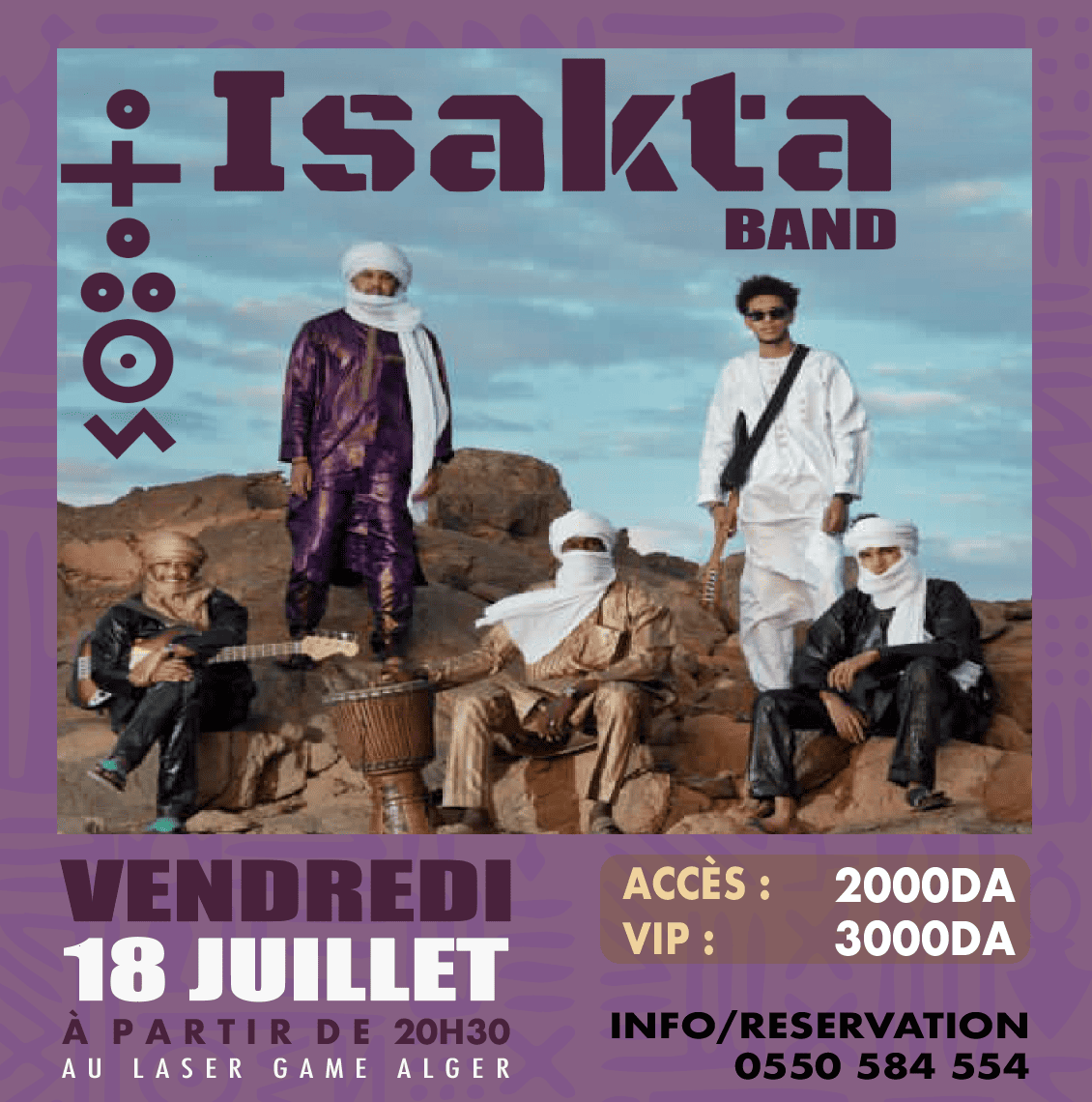 Isakta Band en concert à Alger le 18 juillet