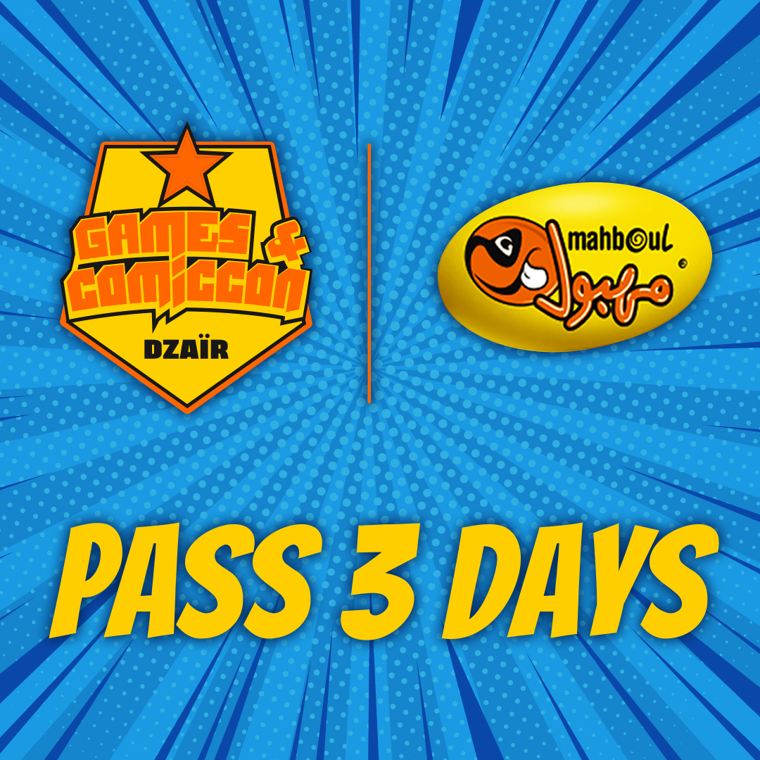 Games & Comic Con Dzaïr (GCCDZ) 2026 : 3-DAY PASS