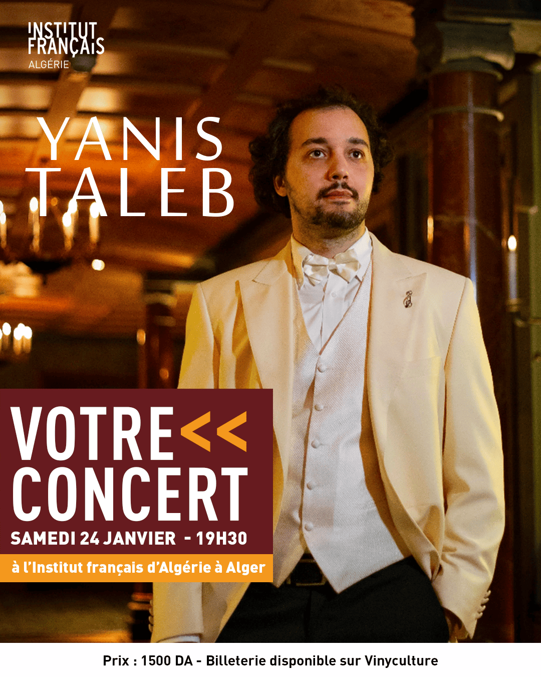 Yanis Taleb en récital de piano à Alger le 24 janvier