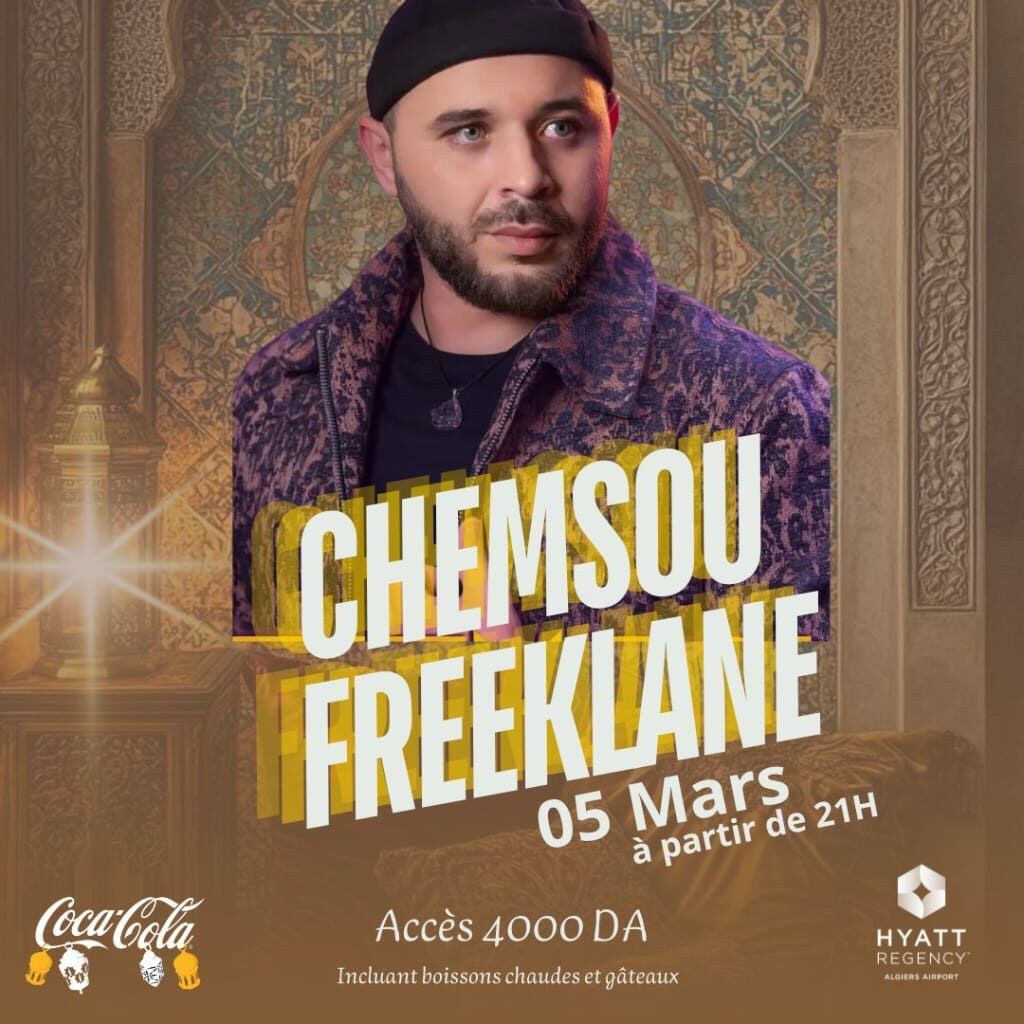 Chemsou Freeklance en concert le 05 Mars à Alger