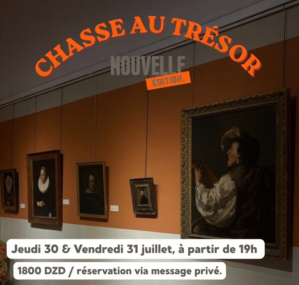 Chasse au trésor le 30 et 31 juillet au Musée des Beaux-Arts d’Alger