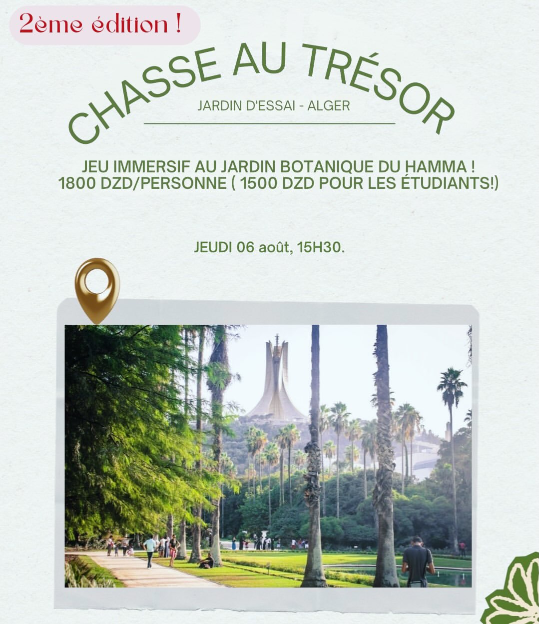 Chasse au trésor le 6 aout 2026