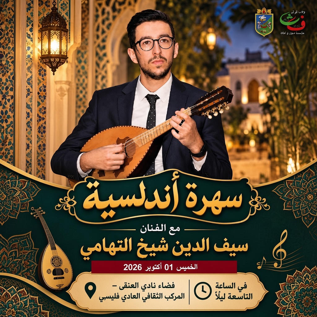 Soirèe Andalous  avec Sif eddin Cheikh touhami le 1 octobre 2026